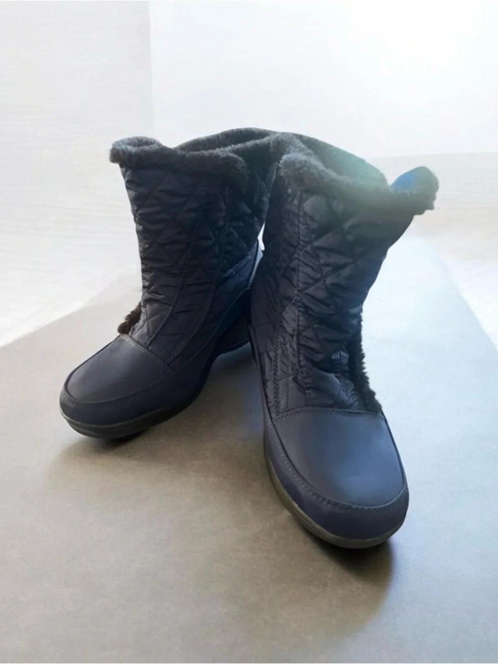 New~London Fog~Women’s~Size 10 ~ Snow Boot~ Blue ~ Waterproof ~ Winter ~ Shoes
